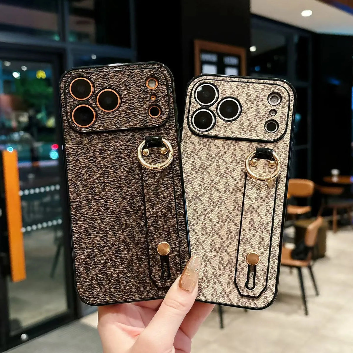 Classic MK iPhone Case Hand Strap for iPhone 13-18 Pro & Pro Max
