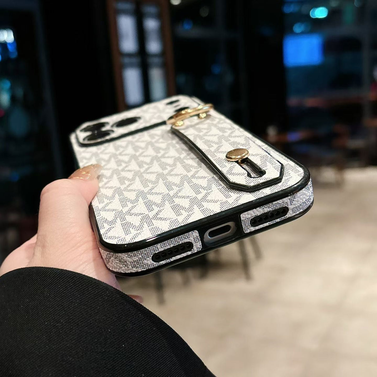 Classic MK iPhone Case Hand Strap for iPhone 13-18 Pro & Pro Max