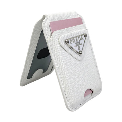 Magnetic Leather Wallet Stand with Card Slot for MagSafe