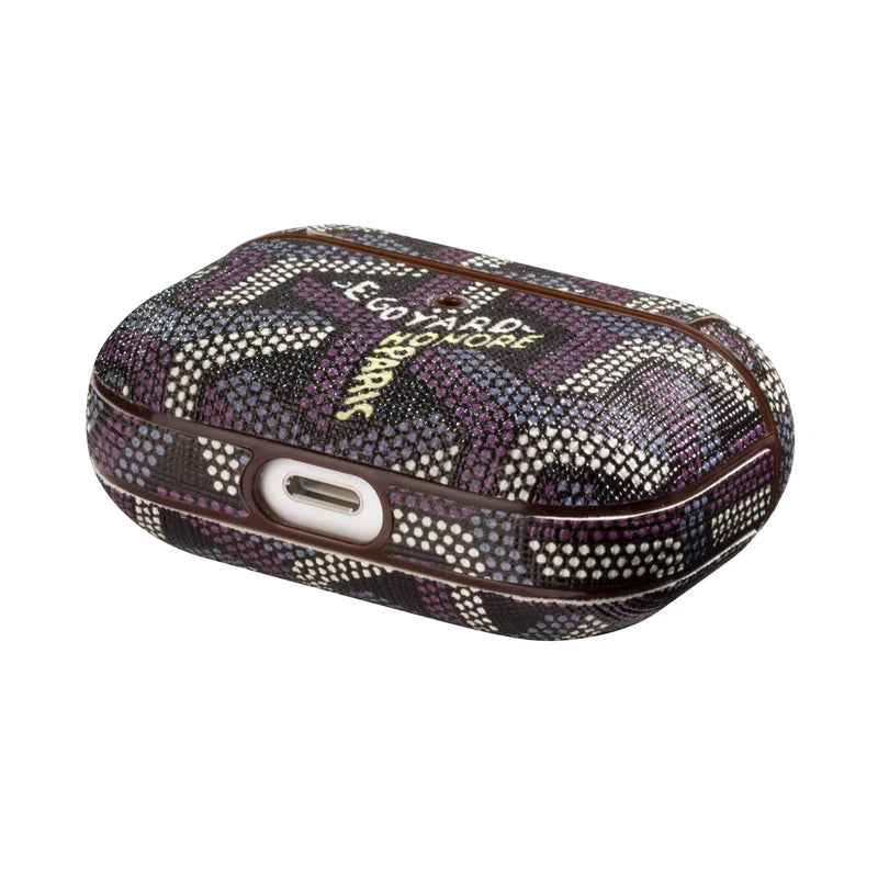 Premium Black GYD Monogram AirPods Case - Stealth Luxury Edition