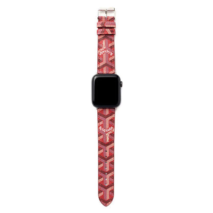 Luxury Red GYD Monogram Watch Strap for Apple Watch