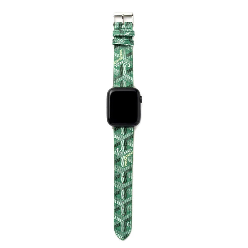 Luxury Green GYD Monogram Watch Strap for Apple Watch