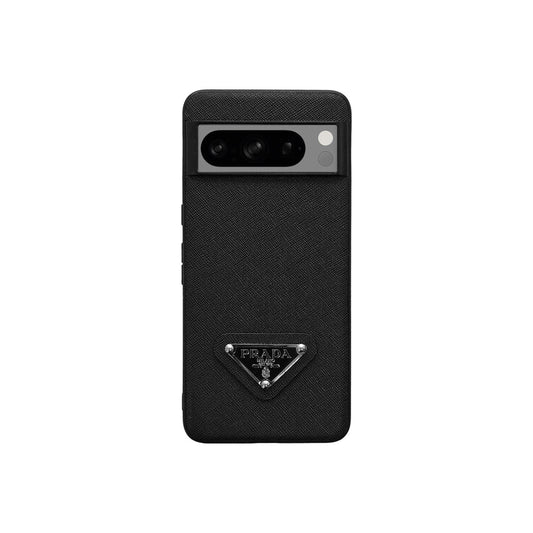 Prada Luxury Saffiano Leather Case for Google Pixel – Classic Black