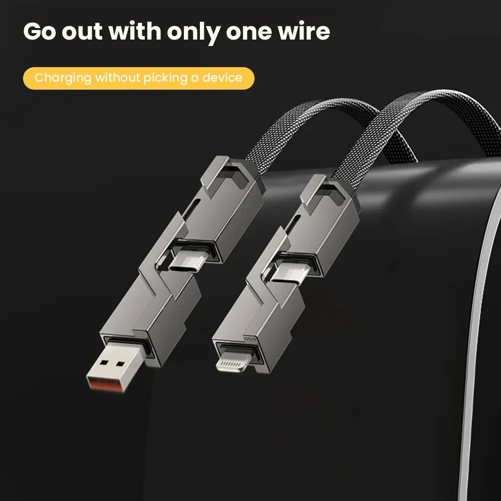 4-in-1 The Cable  Fast Charger for iPhone Series And Samsung Series theroxymob