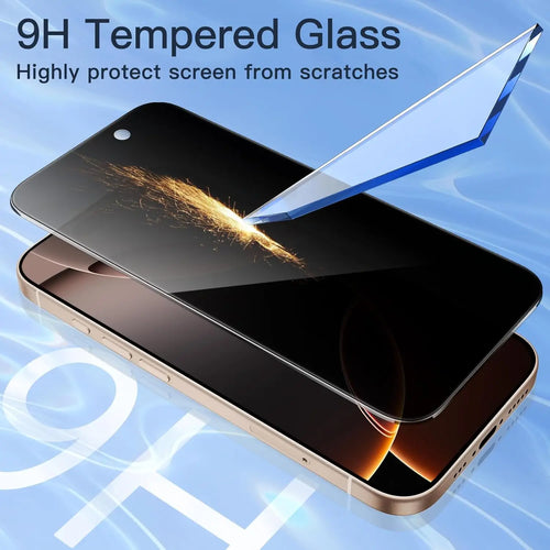 Anti Spy Tempered Glass For iPhone 17 / 16 / 15 / 14