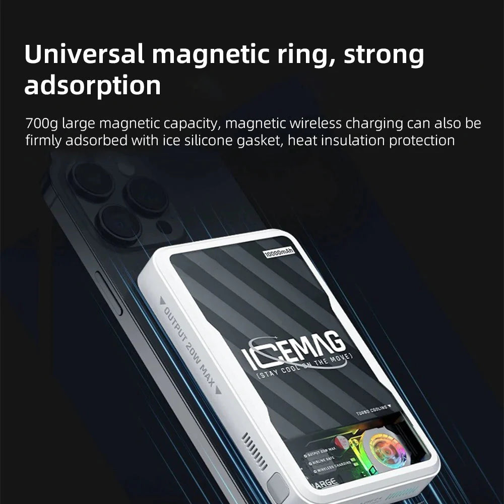 10000mah Ultra-thin Magnetic Wireless Power Bank Fast Charging Mobile Power Supply theroxymob