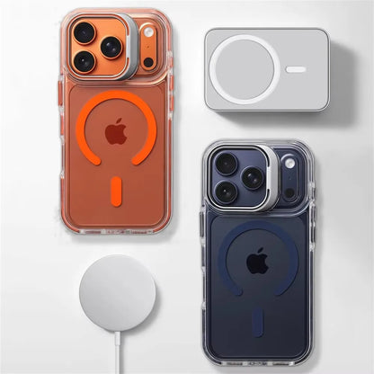 Luxury Magnetic Shockproof Clear Bumper Case for iPhone 12-17