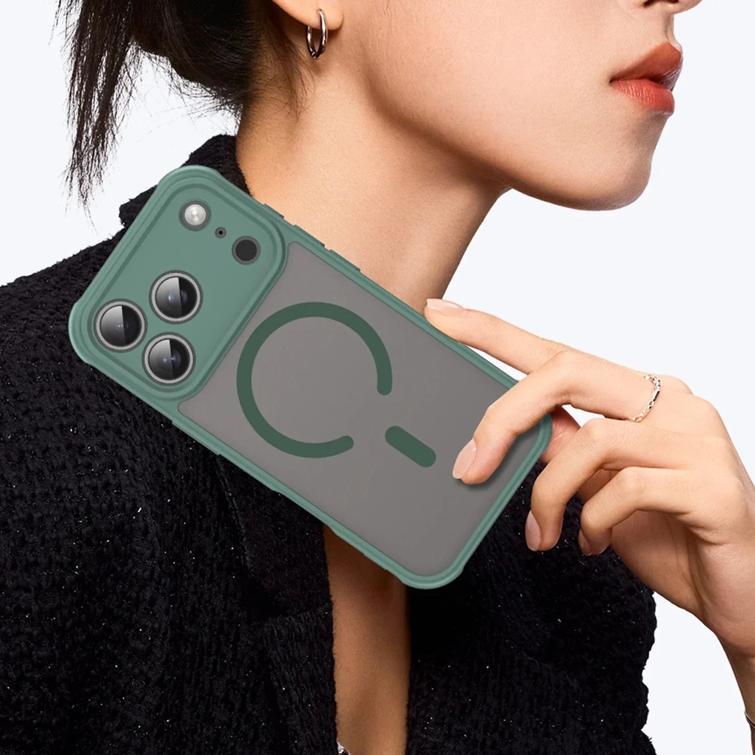 Shockproof Skin feel Matte Translucent Magnetic Case For iPhone 17 /16 /15 /14 THEROXYMOB