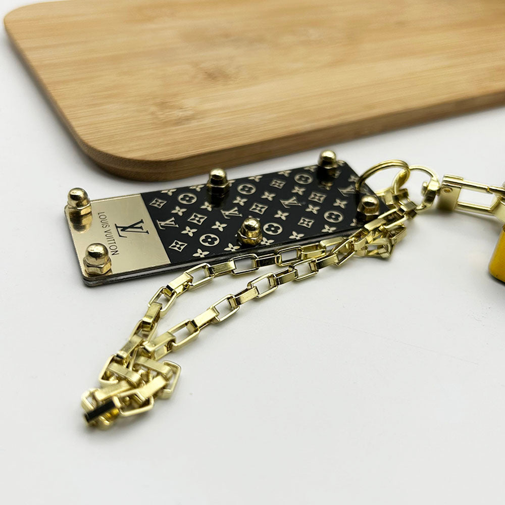 Samsung Galaxy S24 Series Luxury Branded Trunk Case With Chain Roxy New