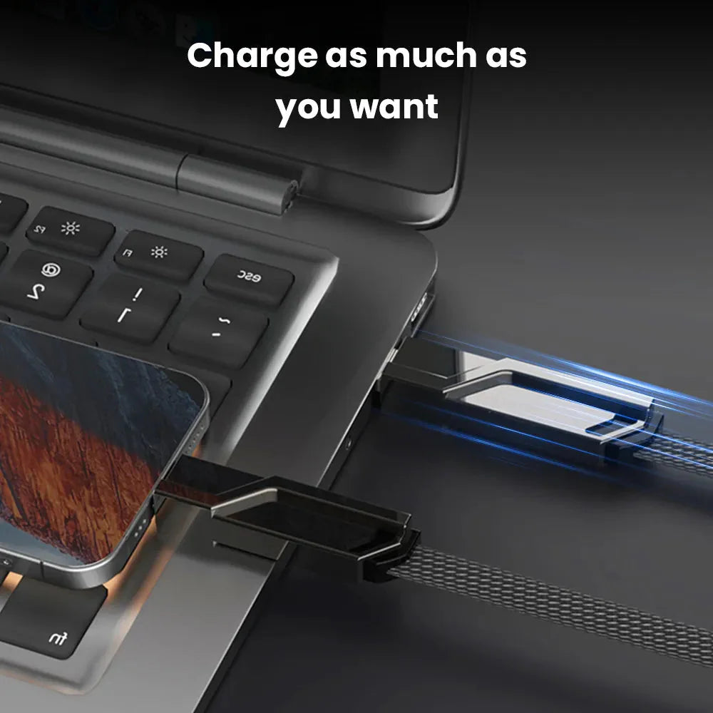 4-in-1 The Cable  Fast Charger for iPhone Series And Samsung Series theroxymob