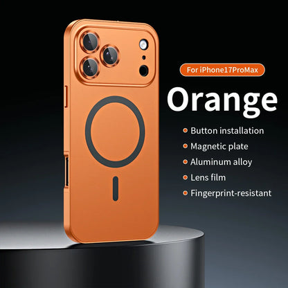 Luxurious Aluminium Magnetic Phone Case Lens Glass Protective For iPhone 12-17