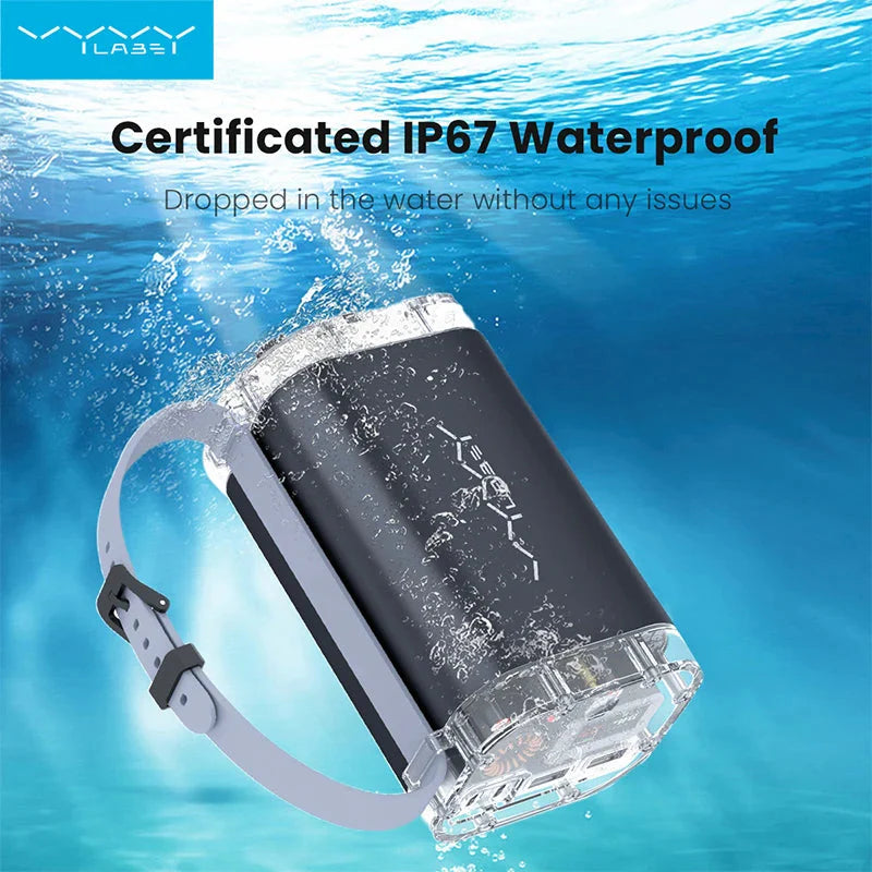 40000mAh Powerbank 100W Outdoor Waterproof USB Type C Fast Chariging LED Light Power Station theroxymob