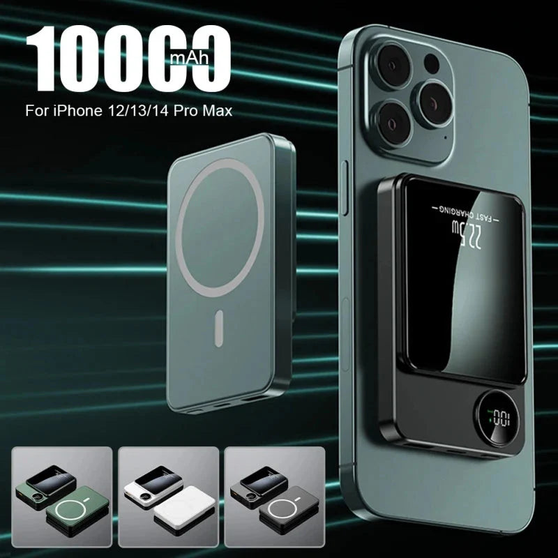30000mah 22.5w Magnet Power Bank Super Fast Charger Usb To Type C Cable Two-way Fast Charger theroxymob