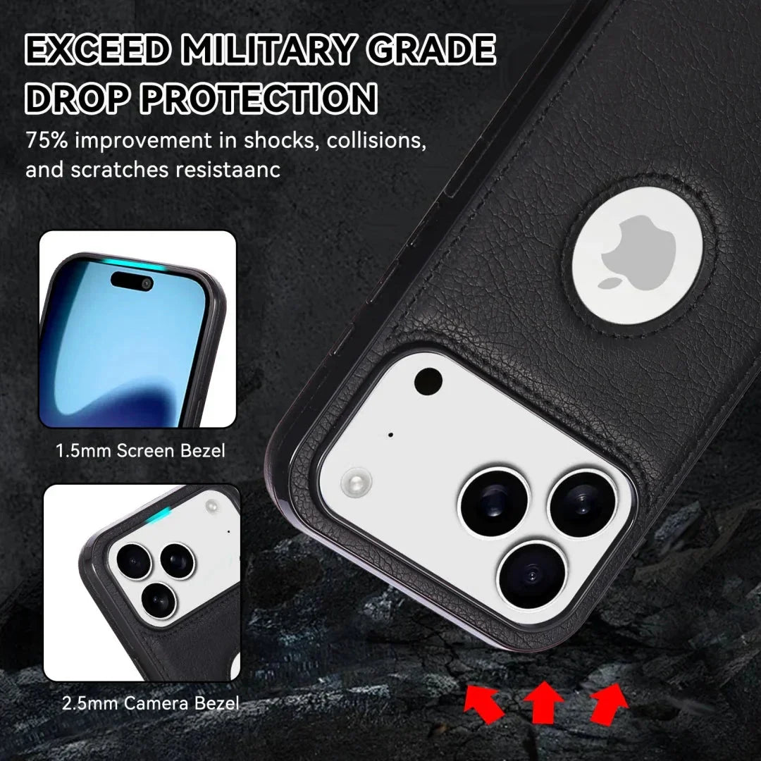 Luxury High Quality PU Leather Mobile Phone Case For iPhone 17 /16 /15 /14 THEROXYMOB