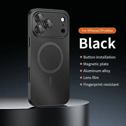 Luxurious Aluminium Magnetic Phone Case Lens Glass Protective For iPhone 12-17
