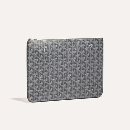 Designer GYD Green Monogram Portfolio Clutch