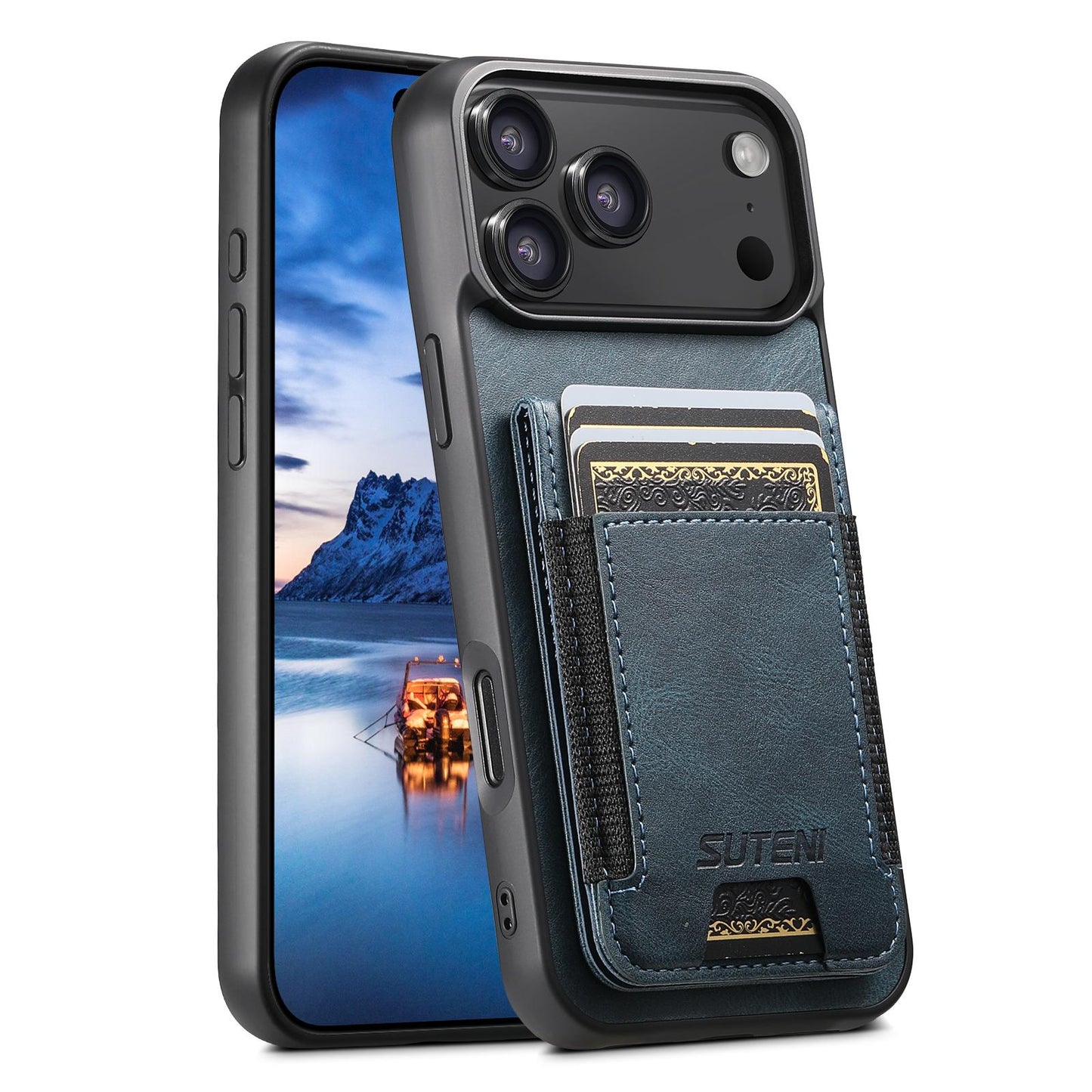 Leather Wallet Stand Back Phone Case For iPhone 17 / 16 / 15 / 14