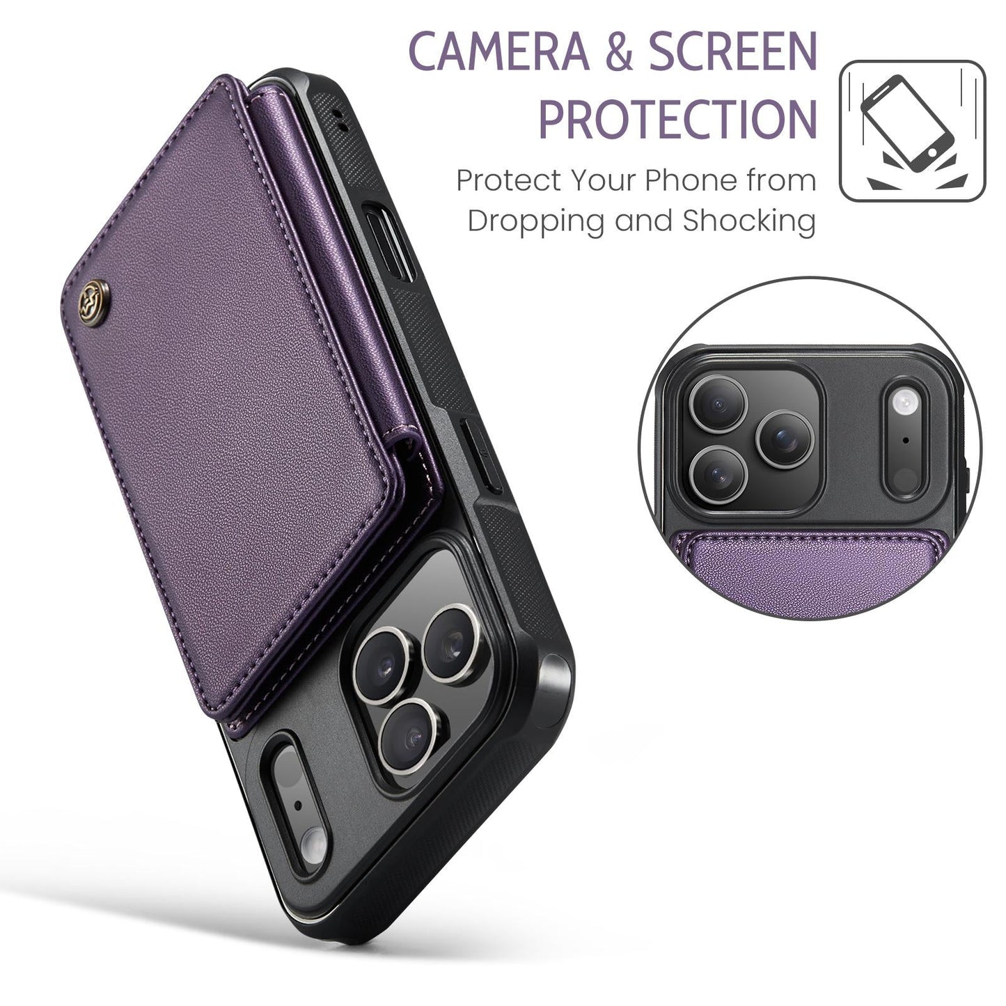 Card Slots Holder Phone Case For iPhone 17 / 16 / 15 / 14