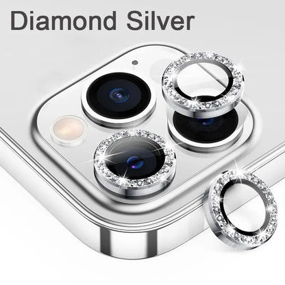 Luxury Metal Frame Glass Camera Lens Protector On Camera Protectors For iPhone 13/12 Series - theroxymob