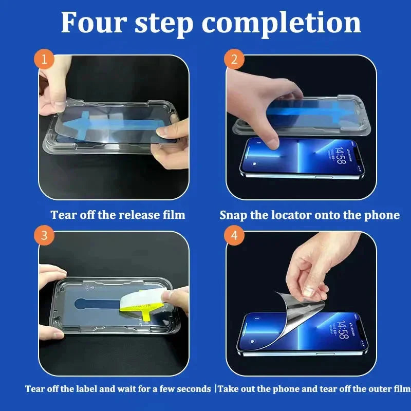 1-2Pc 8K High End Tempered Glass For iPhone Series Screen Protector With Alignment Mounting Cover theroxymob