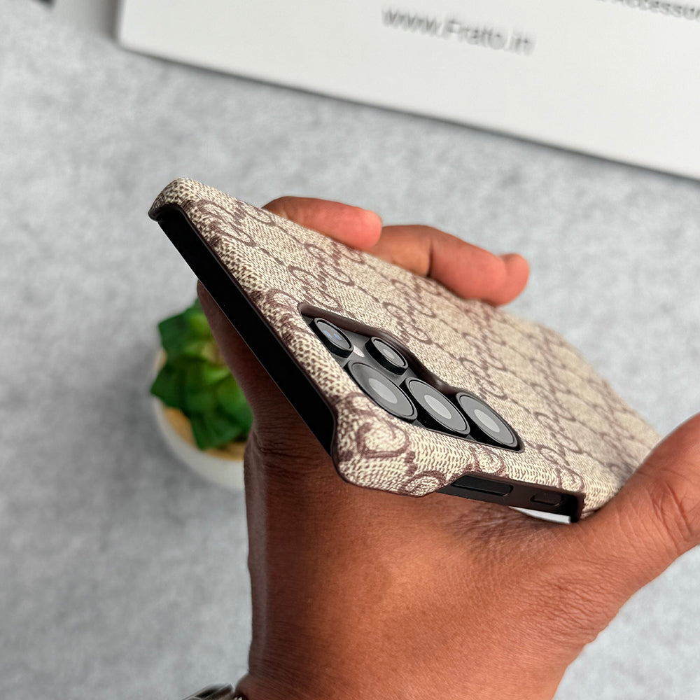 Luxury GG Patern Pu Leather Case For Samsung Galaxy