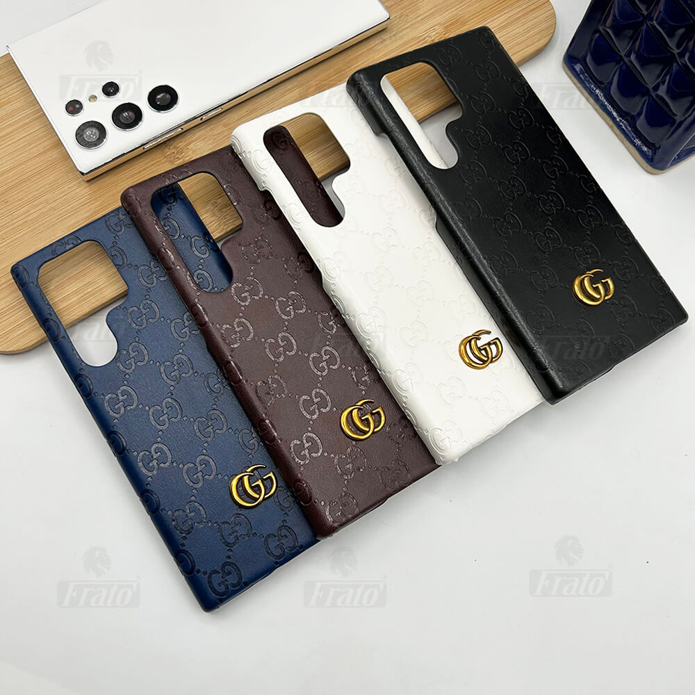 Luxury GG Fashion Brand Leather Case For Samsung Galaxy
