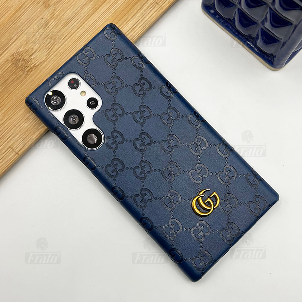 Luxury GG Fashion Brand Leather Case For Samsung Galaxy