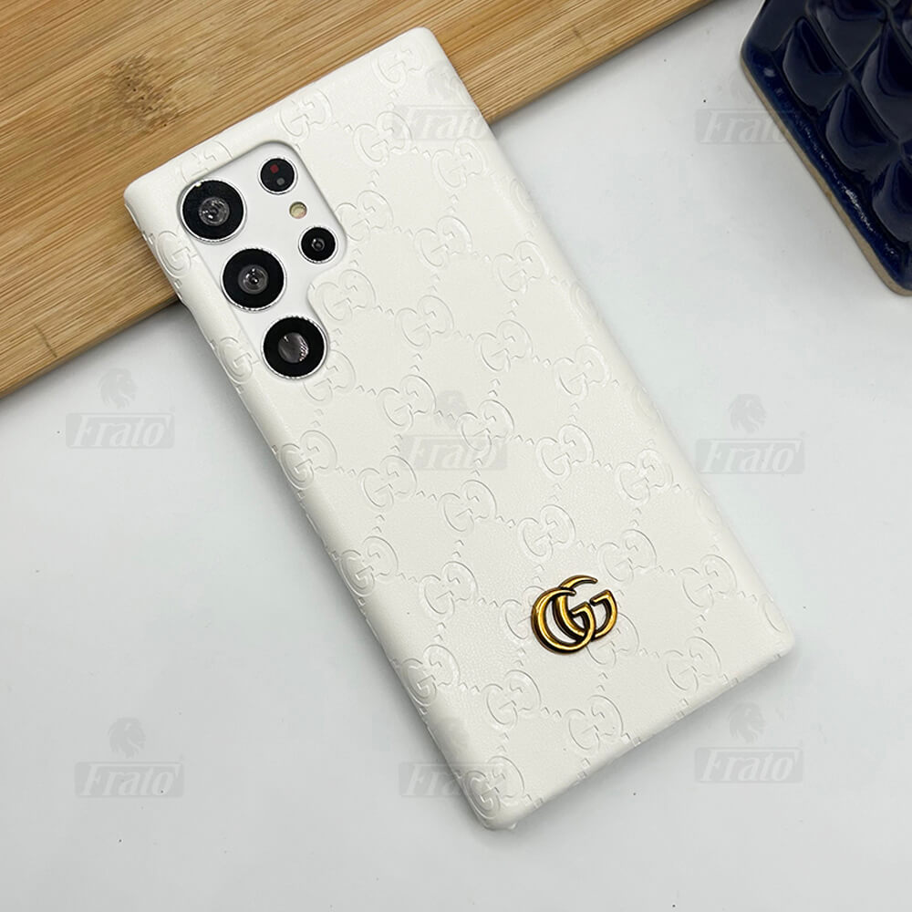 Luxury GG Fashion Brand Leather Case For Samsung Galaxy