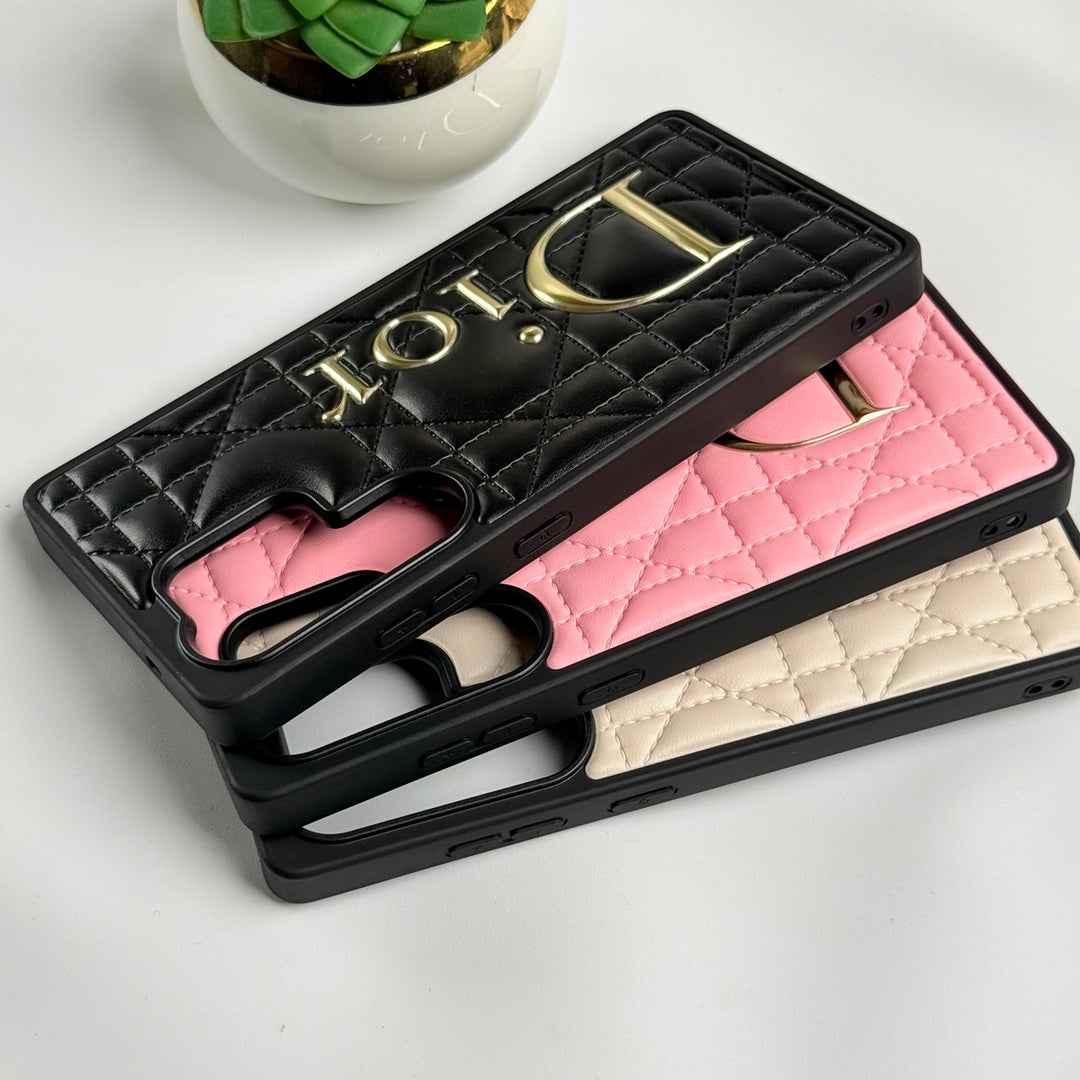 Luxury Brand Dior Leather Case For Samsung Galaxy