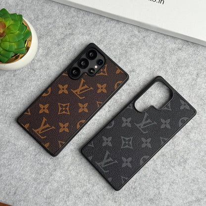 Luxury LV Style PU Leather Case for Samsung Galaxy S22-S26 Series