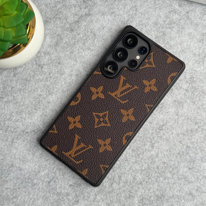 Luxury LV Style PU Leather Case for Samsung Galaxy S22-S26 Series