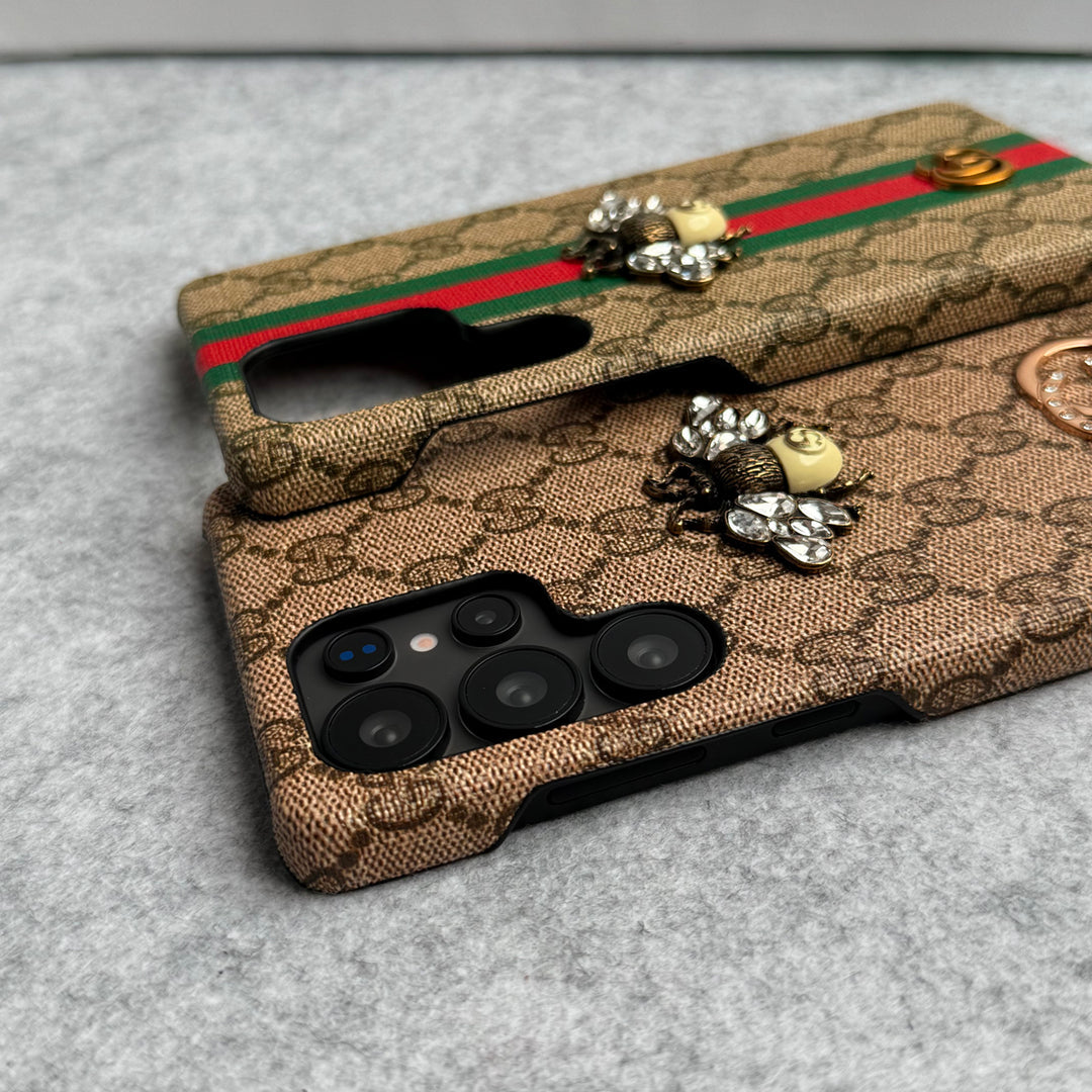 Luxury GG Brand 3D BEE Design Case For Samsung Galaxy