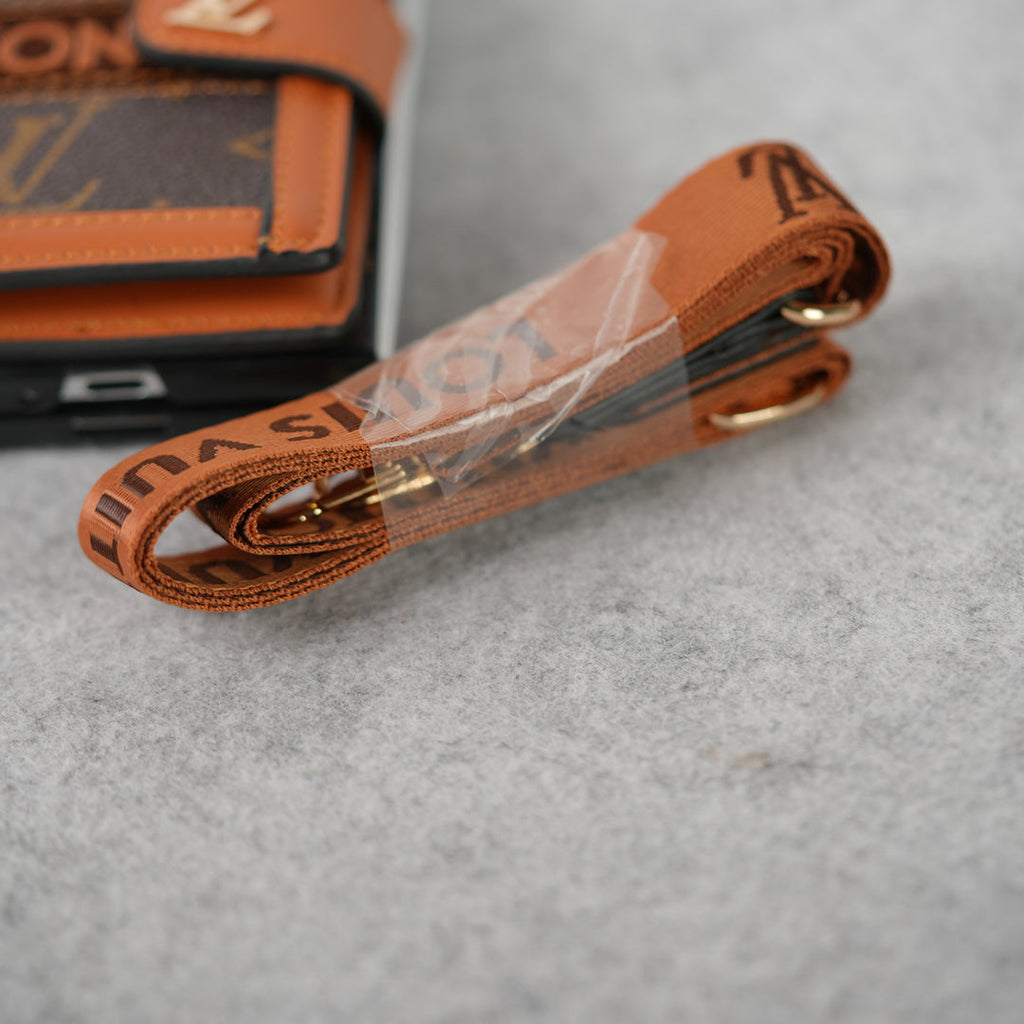 Luxury Brand Card Holder Crossbody Sling Strap Case For Samsung Z Fold