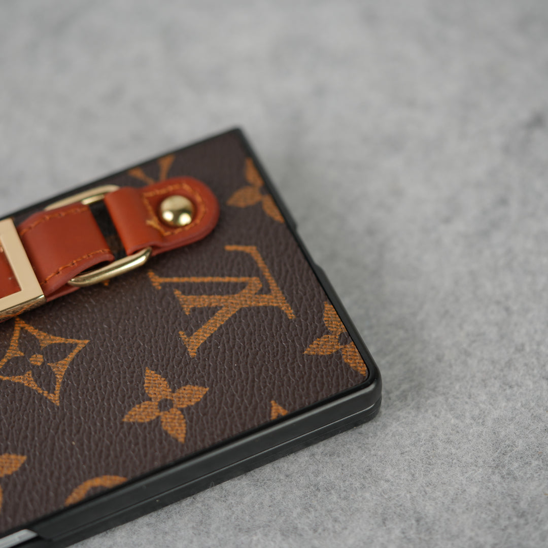 Luxury Brand Strap Holder Case For Samsung Z Fold 7-4