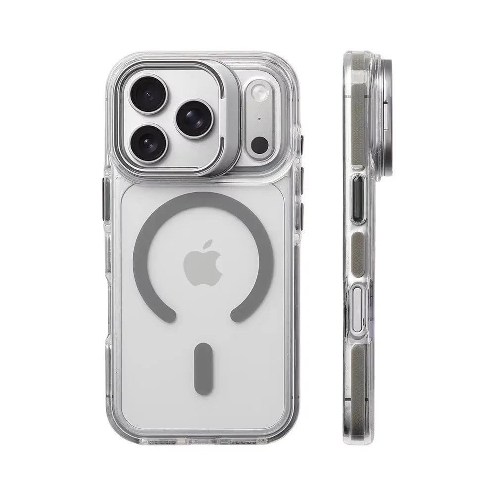 Luxury Magnetic Shockproof Clear Bumper Case for iPhone 12-17