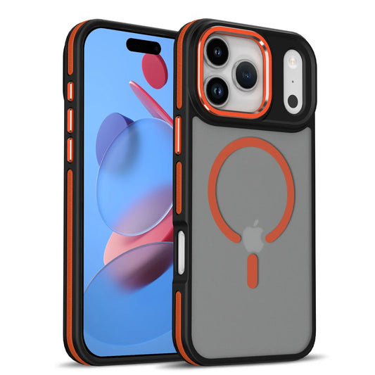 Luxury Matte Translucent Shockproof Magnetic Phone Case For iPhone 17 / 16 / 15 /14