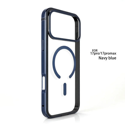 High-End Metal Frame Phone Case Magnetic Charging HD For iPhone 17 / 16 / 15 / 14