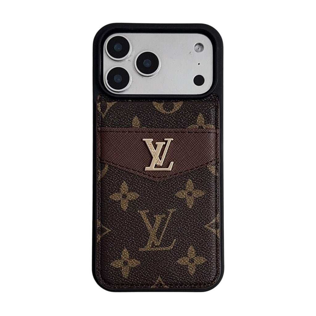 Louis V Card Holder Case For iPhone 17/ 16/ 15/ 14