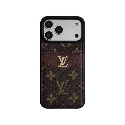 Louis V Card Holder Case For iPhone 12-17