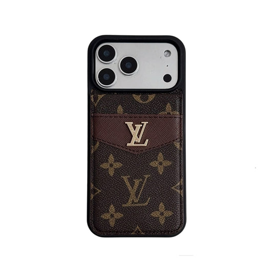 Louis V Card Holder Case For iPhone 12-17