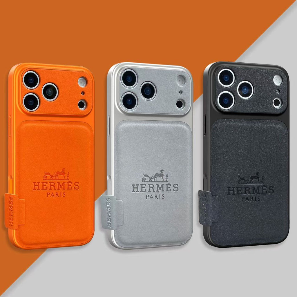 Hermes Premium Leather iPhone Case – Luxury Protection & Style