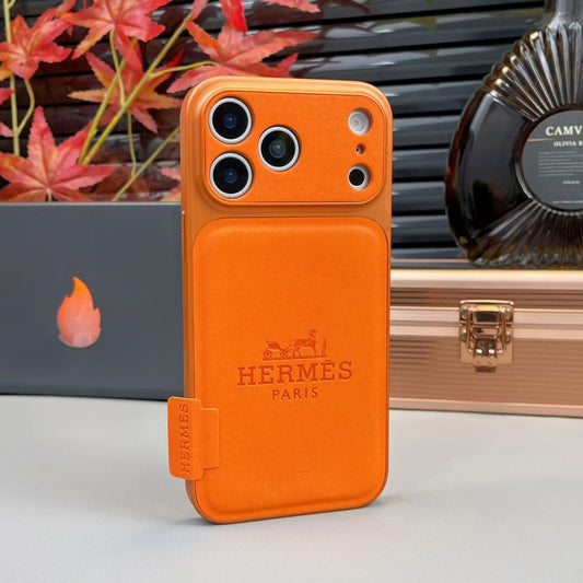 Hermes Premium Leather iPhone Case – Luxury Protection & Style