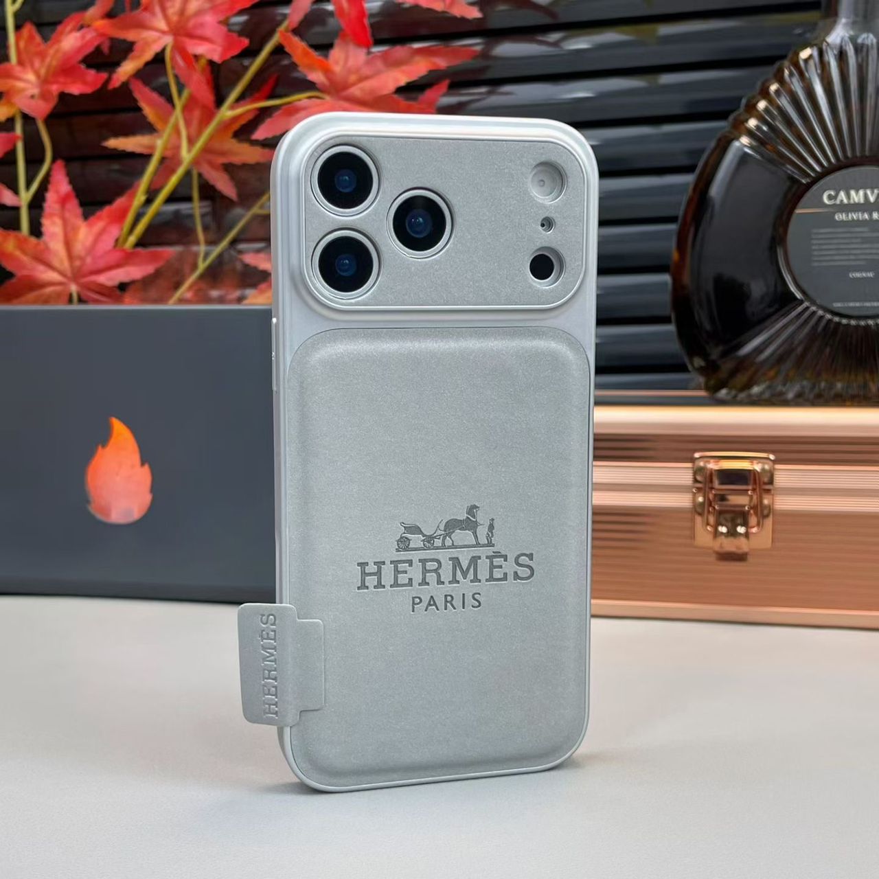 Hermes Premium Leather iPhone Case – Luxury Protection & Style