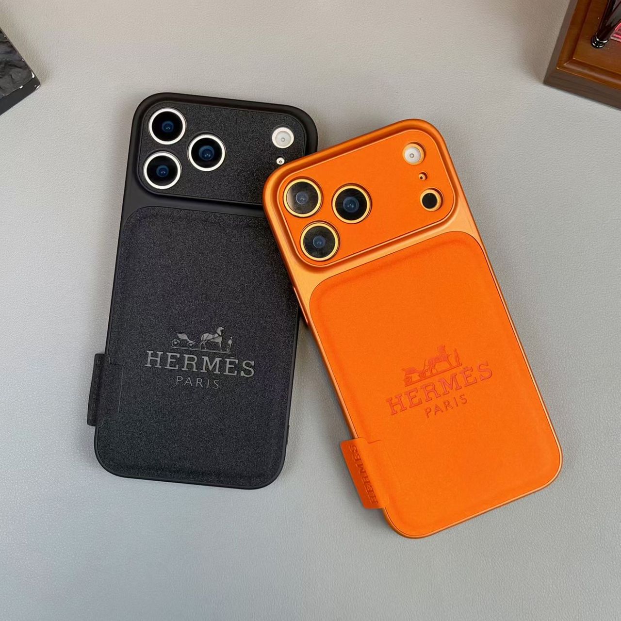 Hermes Premium Leather iPhone Case – Luxury Protection & Style