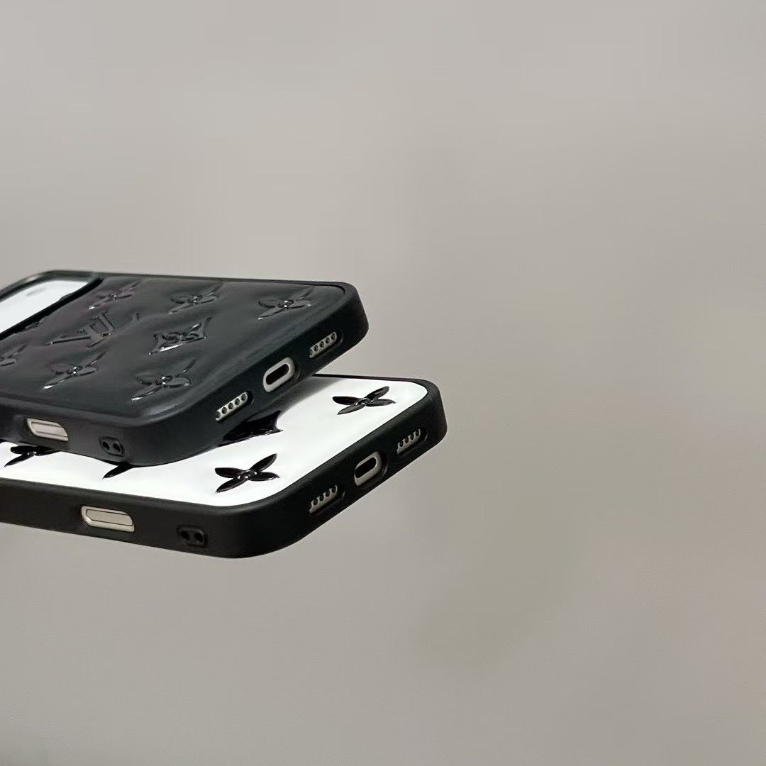 Luxury Monogram Designer Leather Cover For iPhone 17/ 16 / 15 / 14