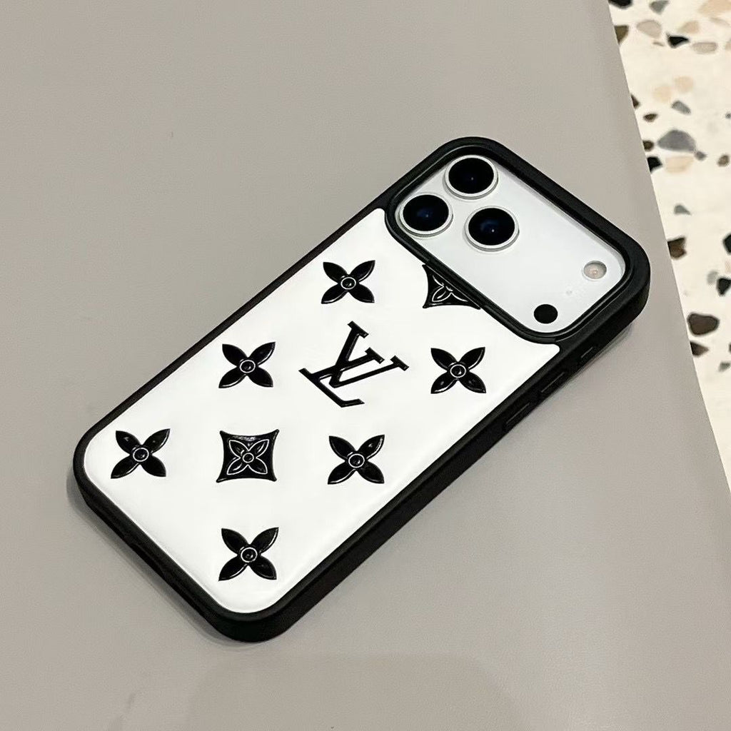 Luxury Monogram Designer Leather Cover For iPhone 17/ 16 / 15 / 14