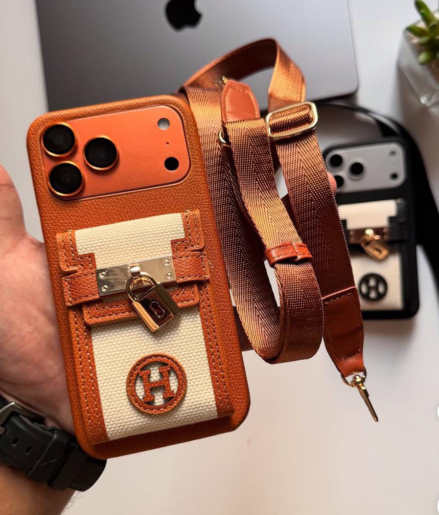 Hermes Luxury Leather Phone Case For iPhone 13-17