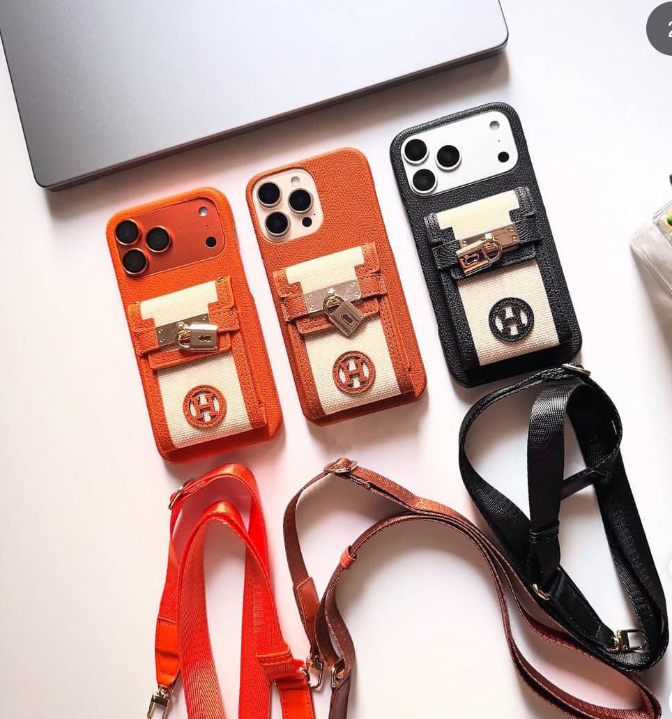 Hermes Luxury Leather Phone Case For iPhone 13-17