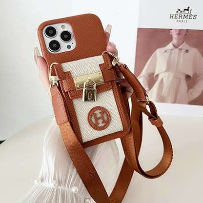 Hermes Luxury Leather Phone Case For iPhone 13-17