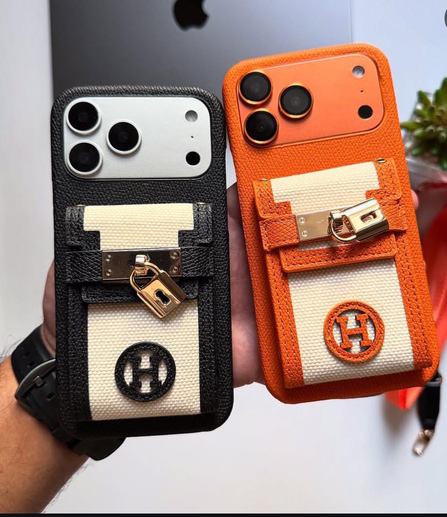 Hermes Luxury Leather Phone Case For iPhone 13-17